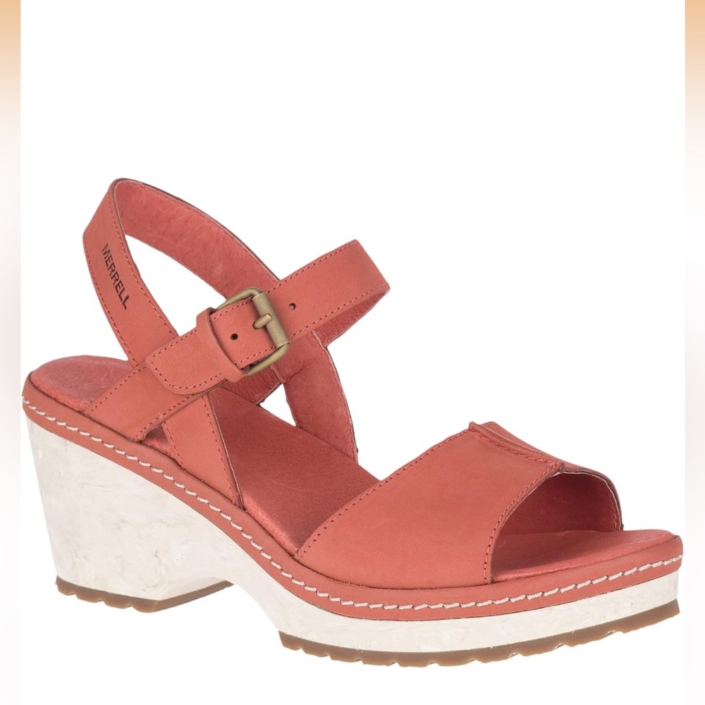 Red Wedge Sandals